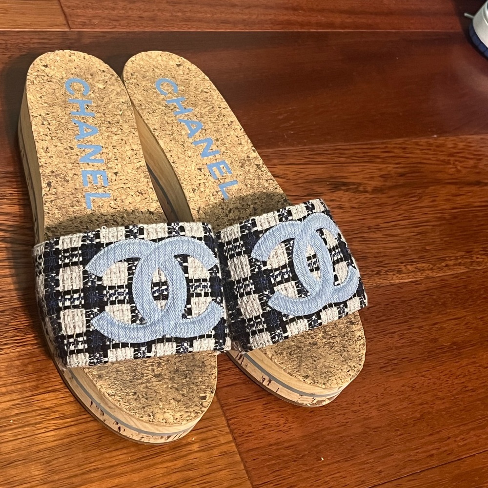 Chanel platform sandals